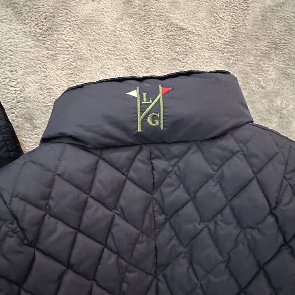 Lucinda Green Horseware Ireland Duck Down Quilted Jacket XS Navy Equestrian - Picture 9 of 11